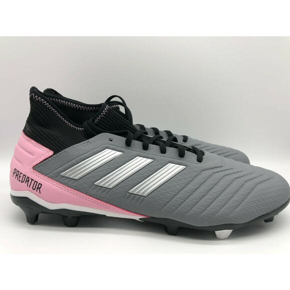 adidas Women's Predator 19.3 FG Soccer Cleats F97528 Grey/Pink Size 12 NWT📦 - Picture 1 of 12